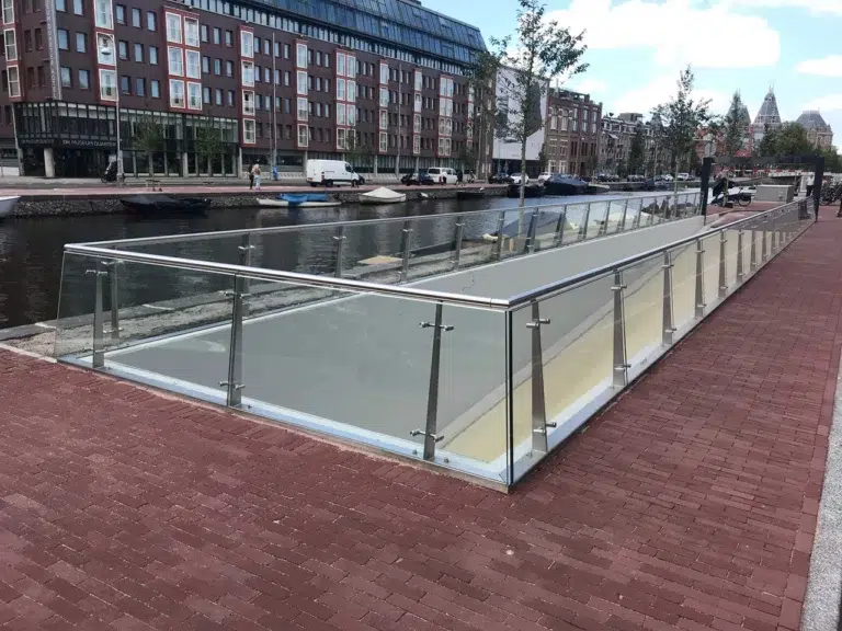 Stainless glass railing