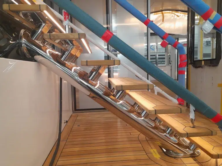 Stainless steel staircase